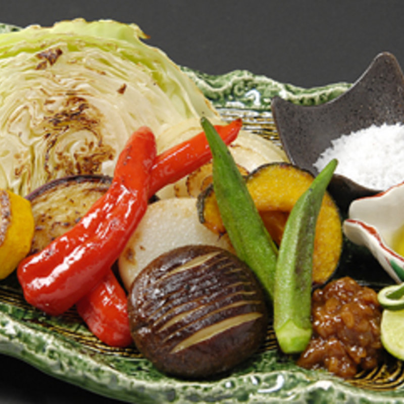 焼き野菜盛り合わせ(和食鉄板焼き 銀座朔月)