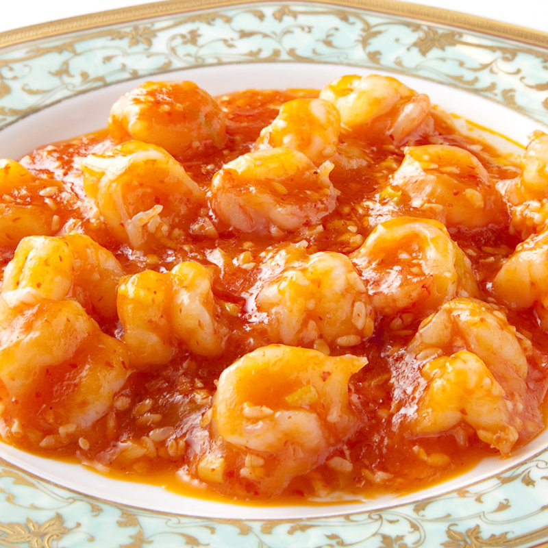 ムキ海老のチリソース炒め(上海大飯店)
