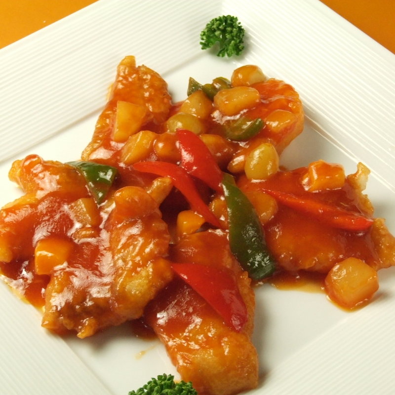 若鶏の四川風ピリ辛炒め(上海大飯店)