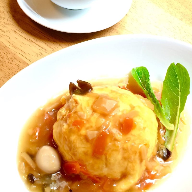 天津飯セット(丘の上 C-flat （シー フラット）)