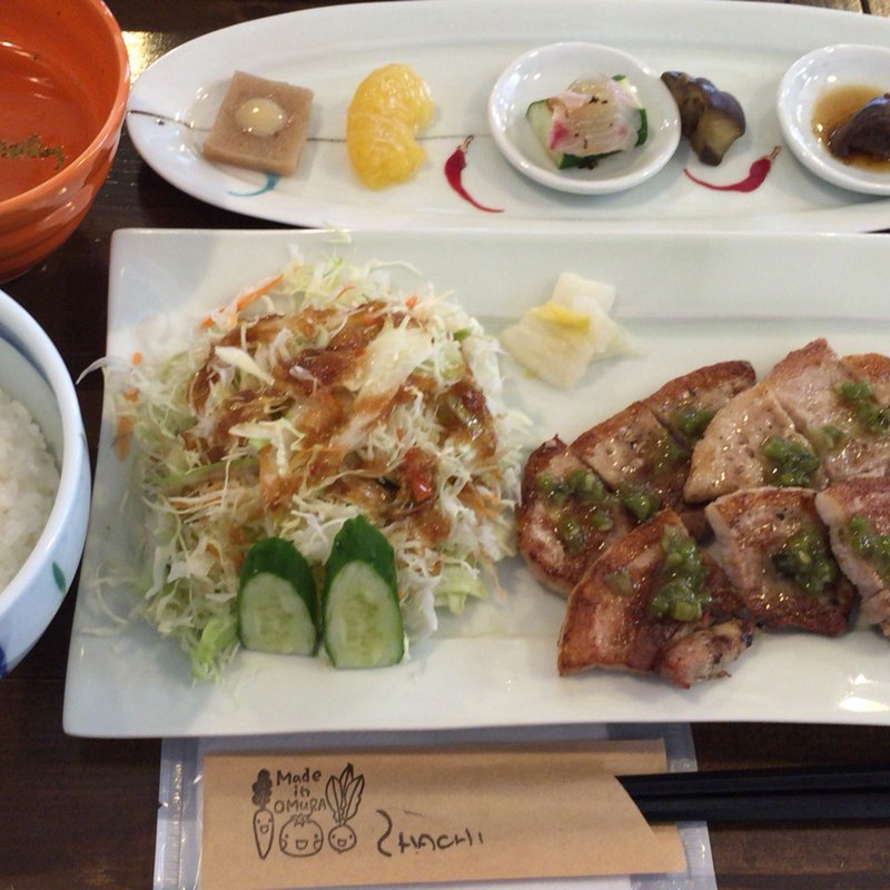 炭火焼豚バラわさびランチ(ニハチ)