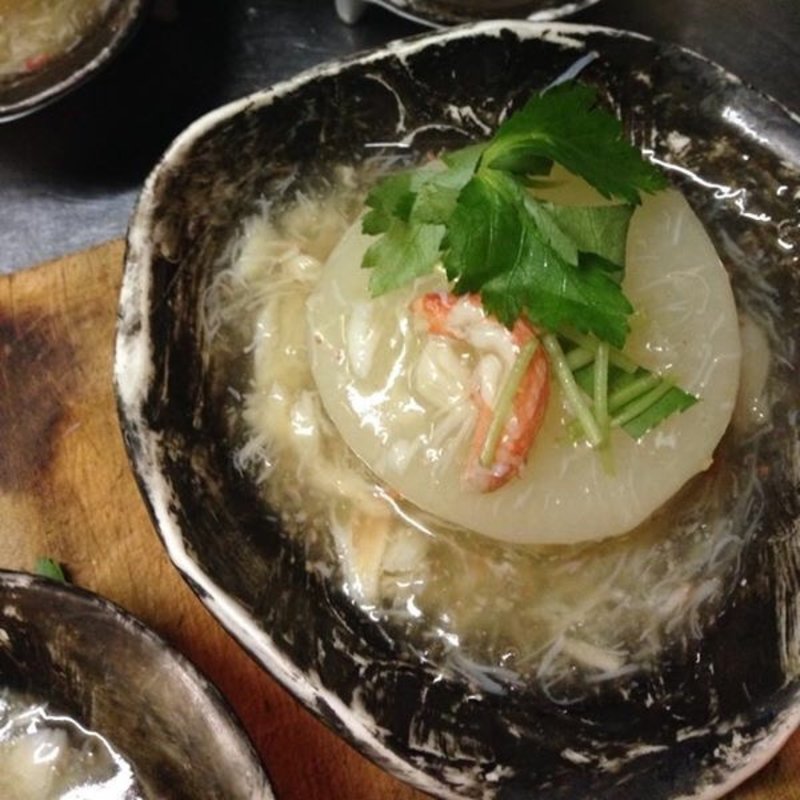 ふろふき大根カニ玉あんかけ(くりや)