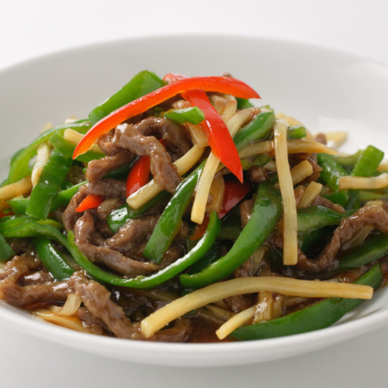 ピーマンと牛肉炒め(海味館)