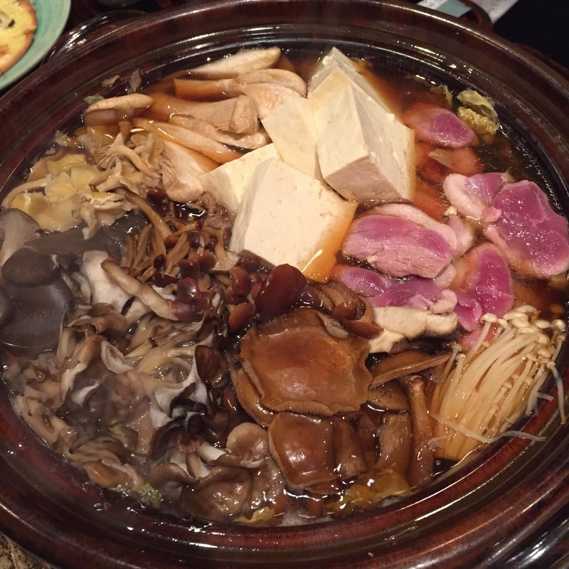 きのこ鴨鍋(やま茶屋)