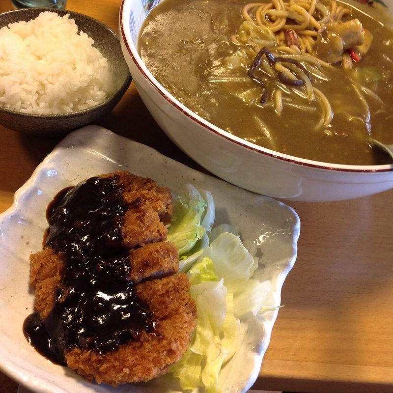 カレーちゃんぽん＆味噌かつ(龍圓 （リュウエン）)