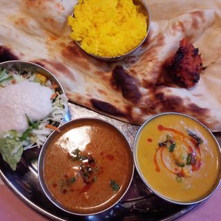 ◆Bセット ダブルカレー&チキンティッカ(コルカタ 成城店 （KOLKATA）)