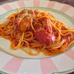 渡り蟹のスパゲッティ トマトソース