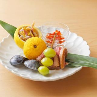 秋の味覚前菜(日本料理店 和食 さとき 東銀座)