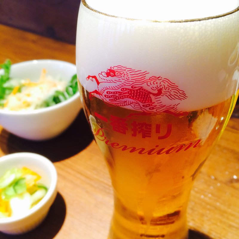 一番搾り樽詰生(听屋 六本木 pound-ya ropponngi WAGYU&Nature Wine)