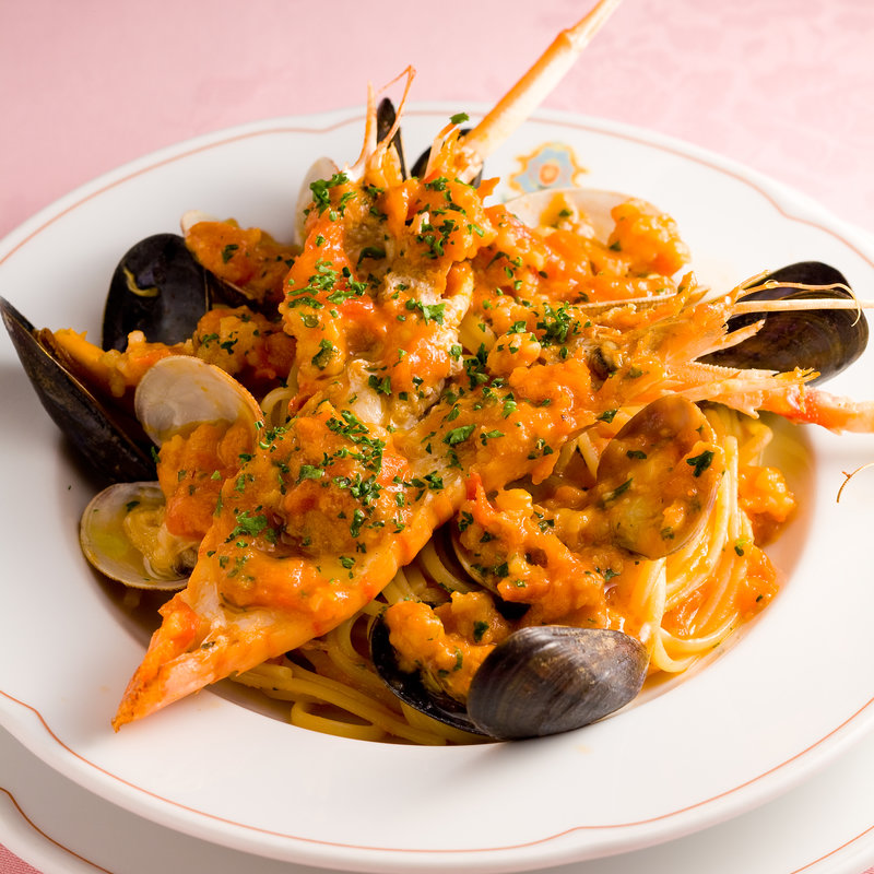 オマール海老のクリームパスタ( サバティーニ六本木)