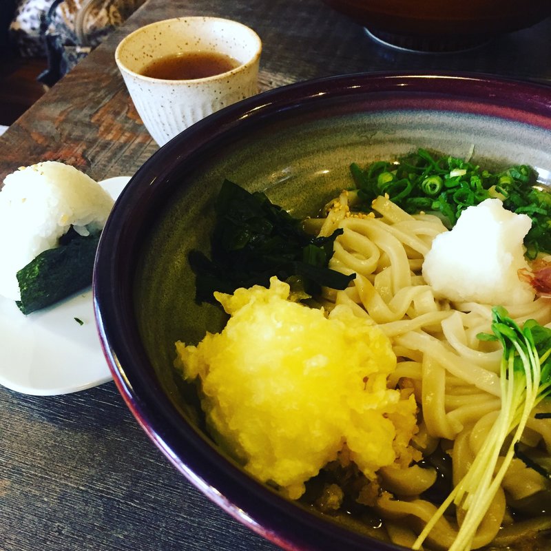 半熟玉子の天ぷらぶっかけ(わだち草 )