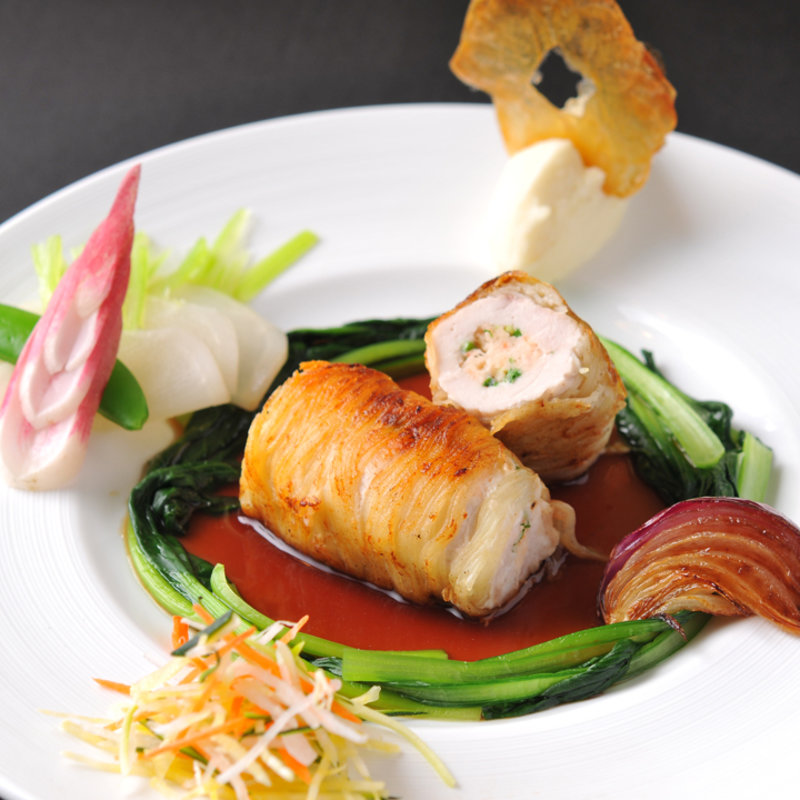 鶏肉の包み焼き　温野菜(tetote)