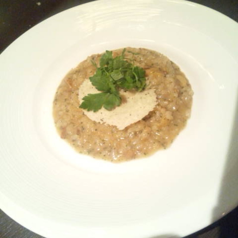 栗とポルチーニ茸のチーズリゾット(GRILL&DINING用賀倶楽部)