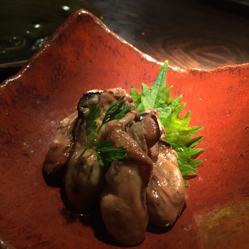 牡蠣の軽いスモーク