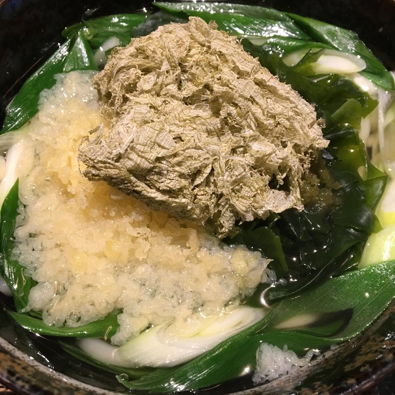 鳴門の芽かぶとろろの磯うどん(京うどん きつね庵)