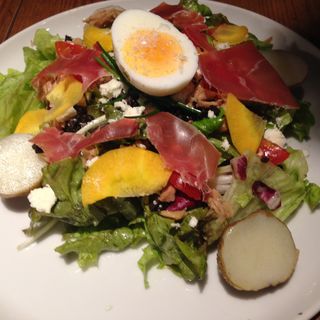 チェリートマトと、ボッコンチーニのカプレーゼ　野菜のクーリ(Cheese Dish Factory 渋谷モディ店)