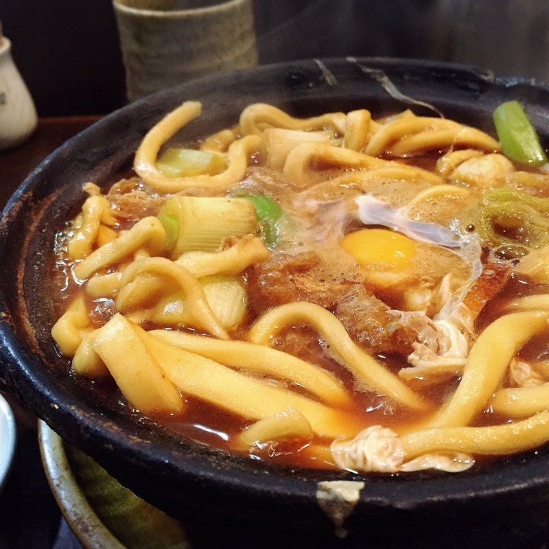 玉子煮込定食(煮込うどん 山本屋町田)