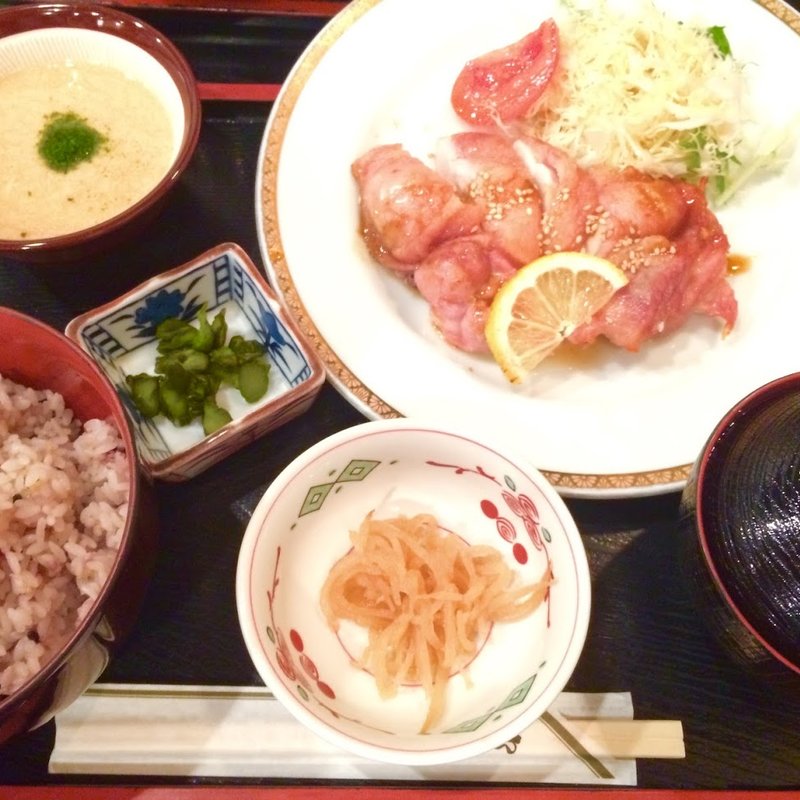 鶏ゆず胡椒焼　とろろ御膳(おかもと)