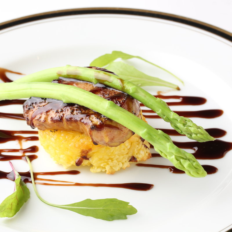 フォアグラのポワレ・バルサミコソース(スペイン坂農園)