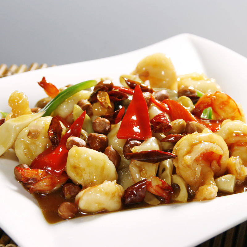 海老とナッツの炒め物(謝朋酒樓(シャホウシュロウ))