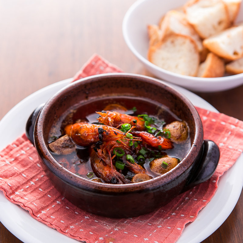 海老のアヒージョ(TOKYO隅田川ブルーイング)