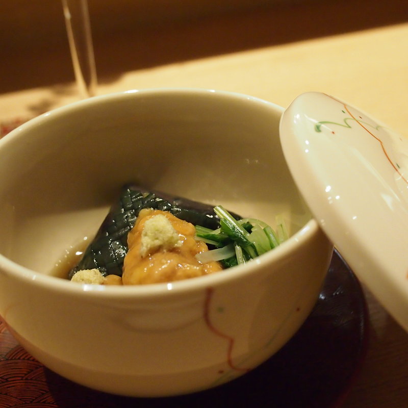 鶏ミンチのあんかけ(初代割烹高橋)