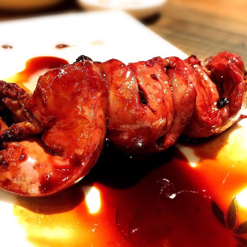 レバー焼き(もつ焼きかしら)