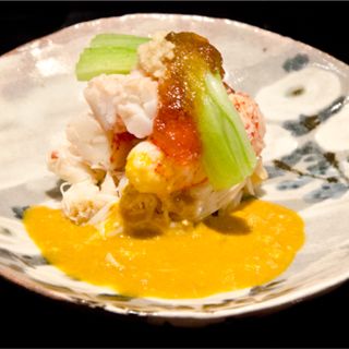 カニの味噌和え(日本料理 晴山)