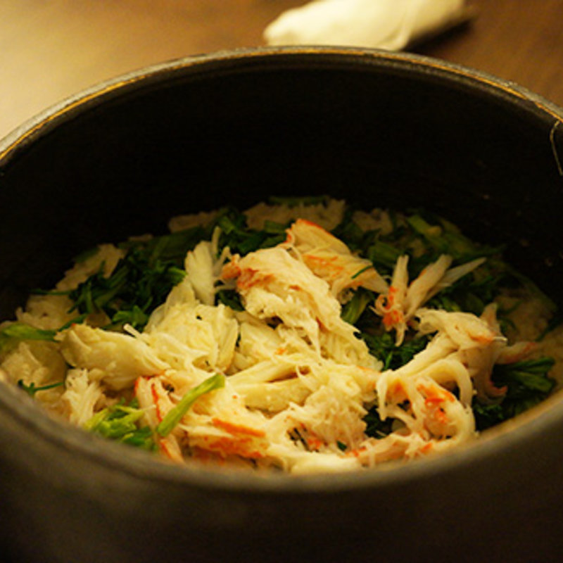 カニ飯(日本料理 晴山)
