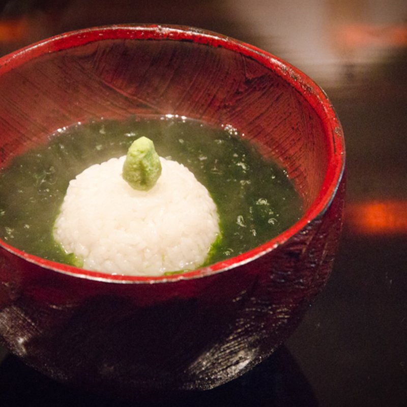 岩ノリ御飯(日本料理 晴山)