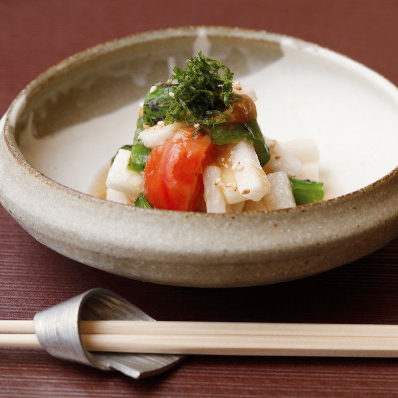 長芋とトマトのお浸し(双寿)