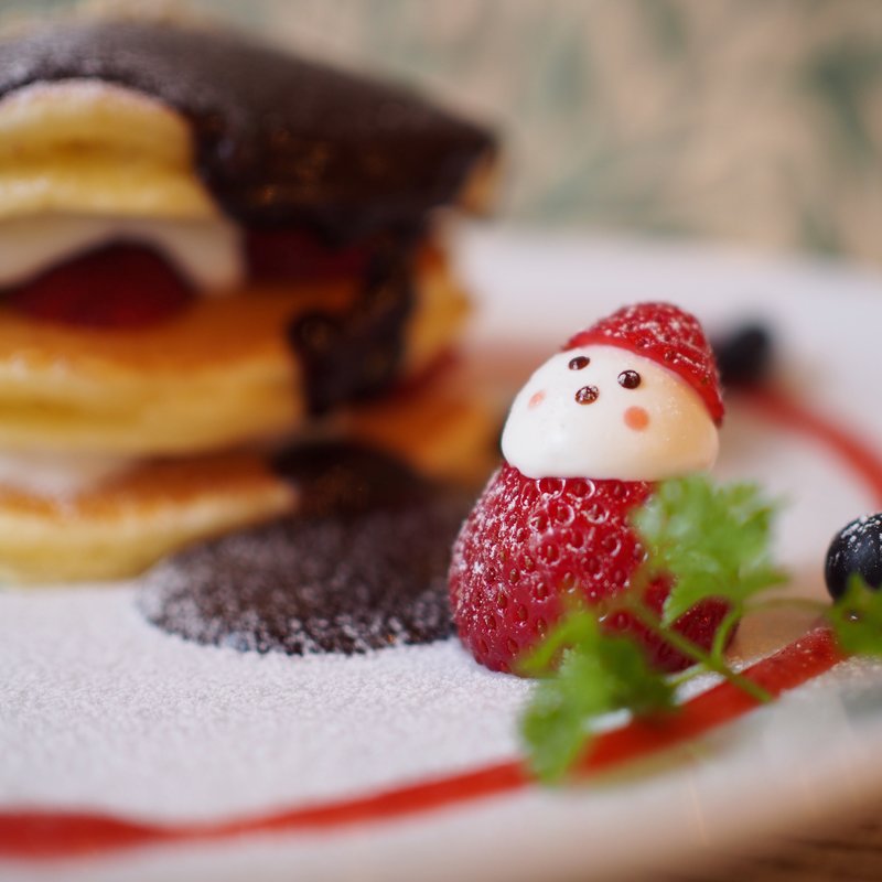 生チョコ添え スペシャルクリスマスパンケーキ(British Baaba )