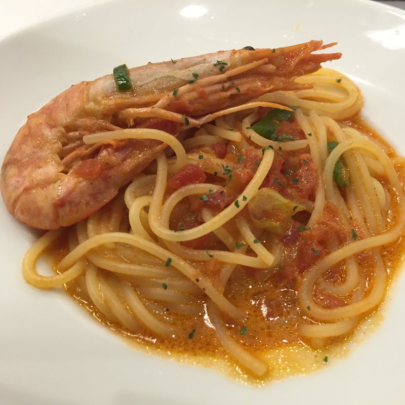 赤海老と長ネギのトマトクリームパスタ(ヴォーノ・イタリア 日立店)
