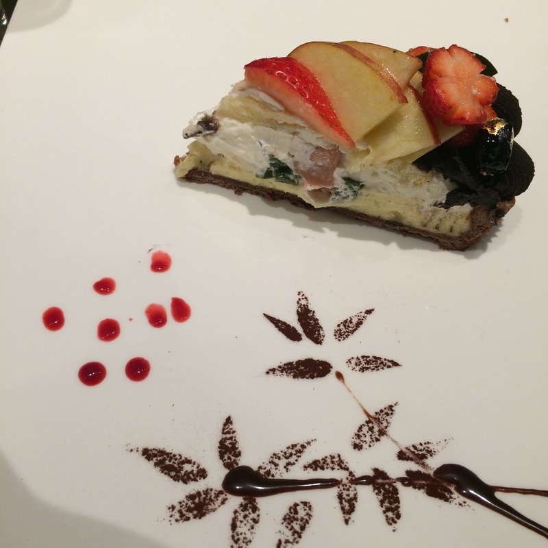 いちごと抹茶ゼリーのモンブランタルト(カフェコムサ ヨドバシ梅田店 )