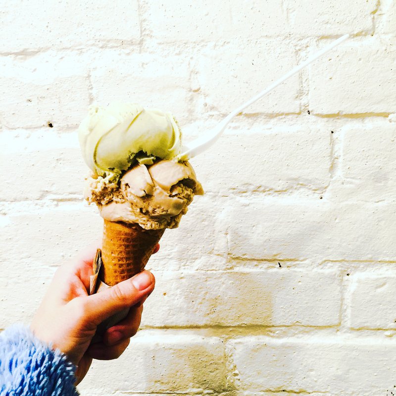 ダブルアイスクリーム(Van Leeuwen Artisan Ice Cream Shop)