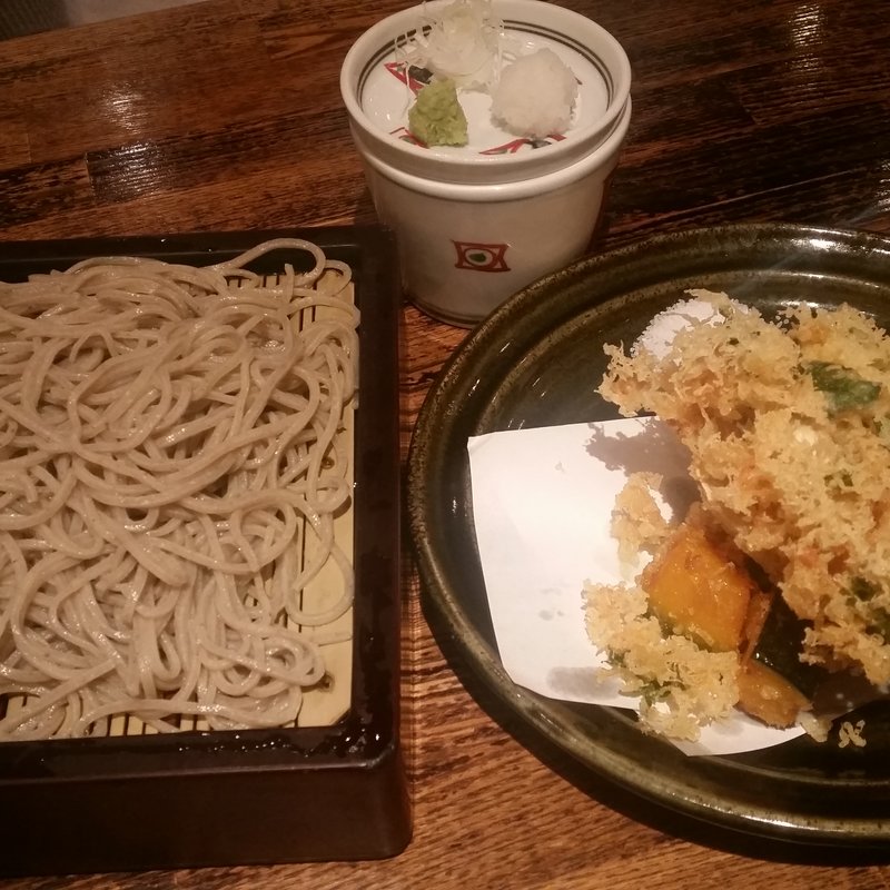 海鮮と野菜のかきあげ天せいろ(麻布 川上庵)