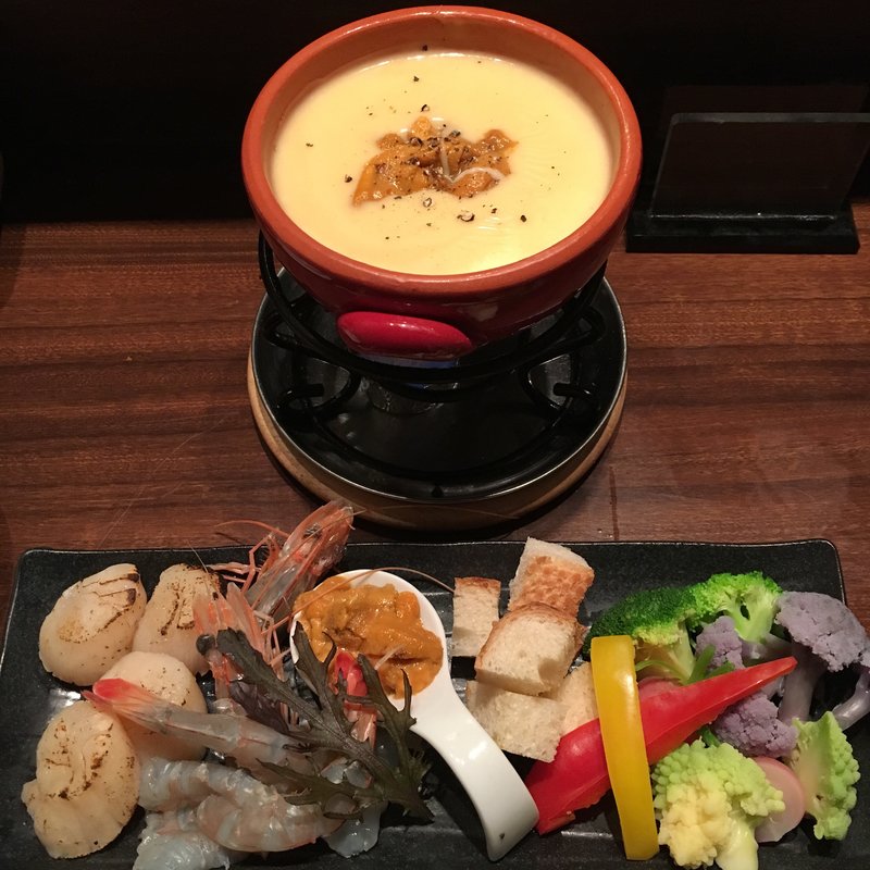 雲丹と魚介のチーズフォンデュ(37 )