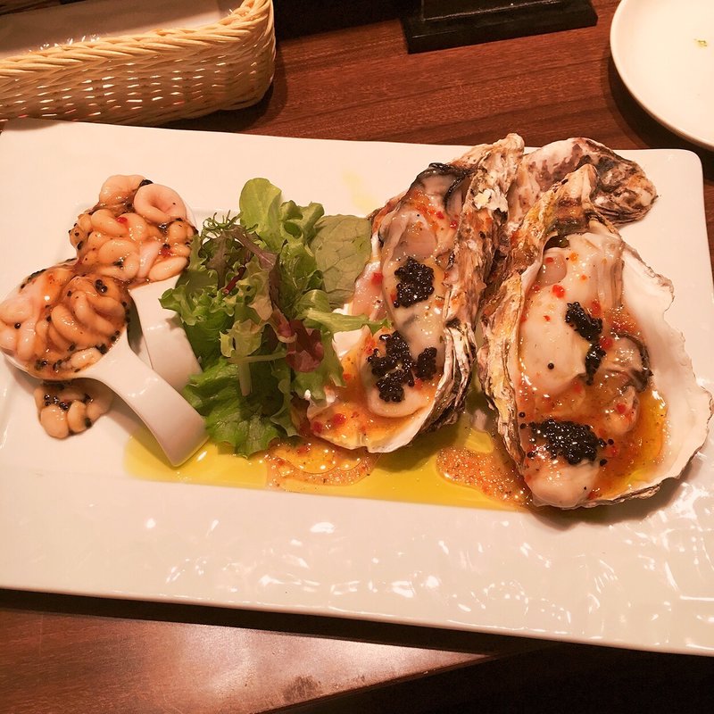 牡蠣と白子のジュレ キャビア乗せ(37 )