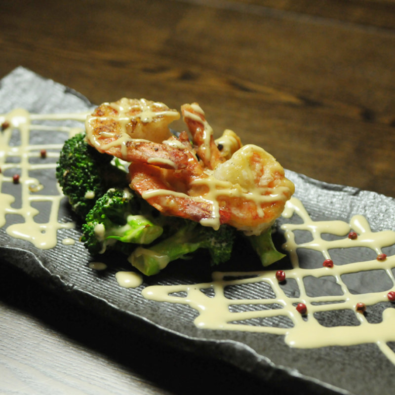 海老とブロッコリーのマヨ仕立て(鉄板焼き＆個室 TETSUO 麻布十番)