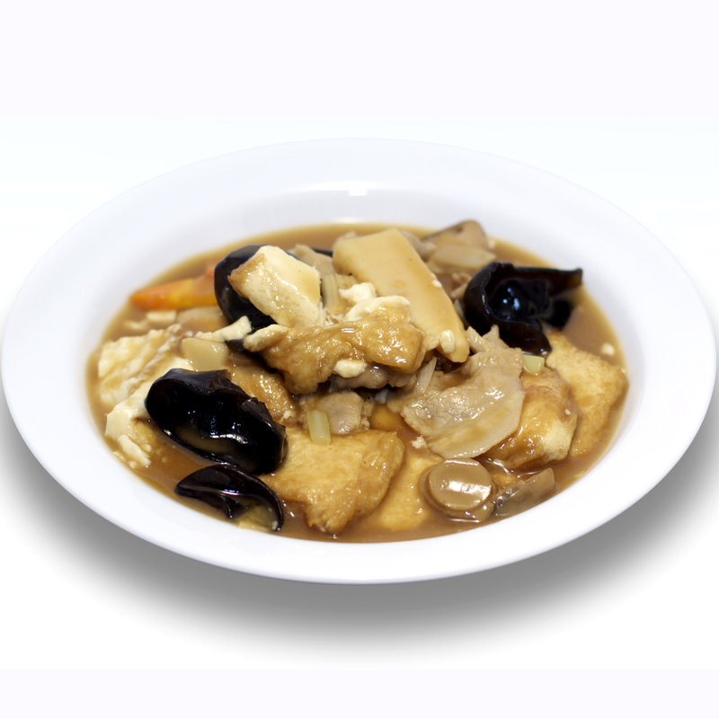 揚げ豆腐とキクラゲのあんかけ(台南茶寮)