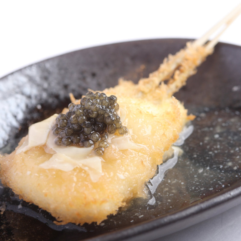 白身串のあんかけキャビア乗せ(たき川 )