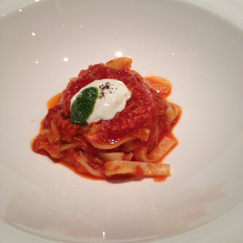 トマトの冷製パスタ(カーザデッラマンテ （Casa dell'amante）)