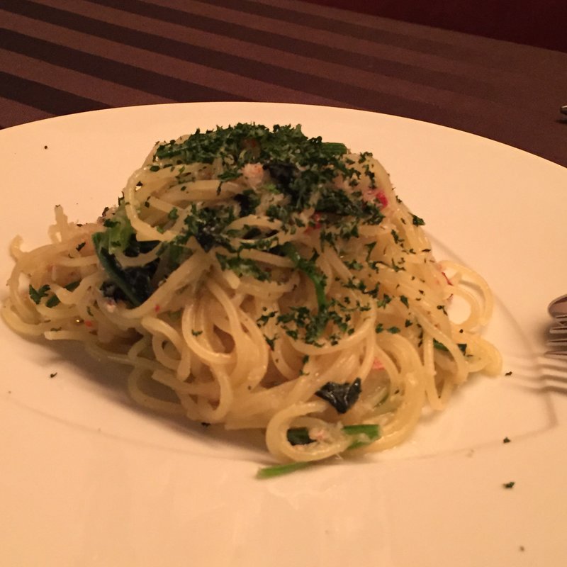 カニ身のパスタ(ウルフギャング・パック カフェ 六本木ロアビル店)