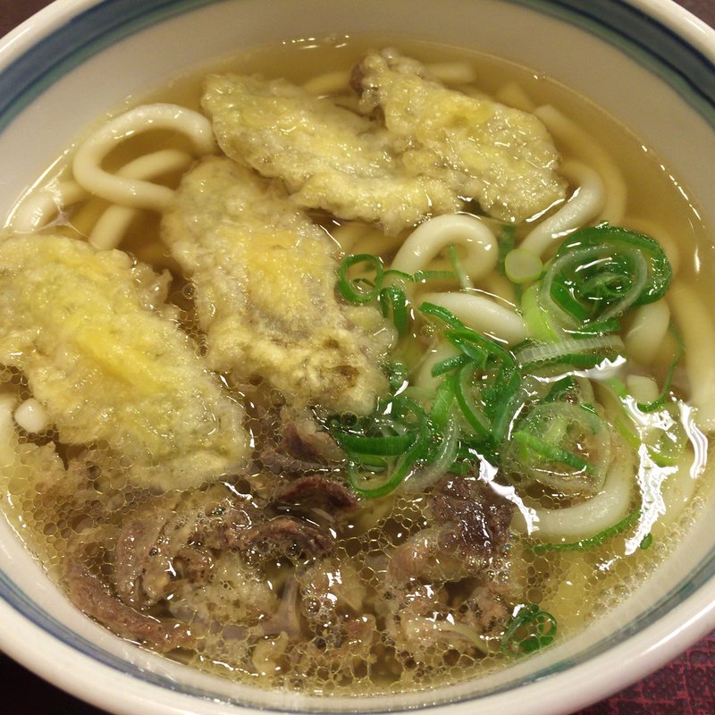 肉ゴボ天うどん(博多うどん はち屋)
