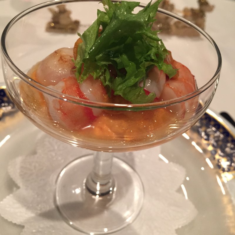 海老と雲丹のジュレ(仏蘭西料理 Ｎ)