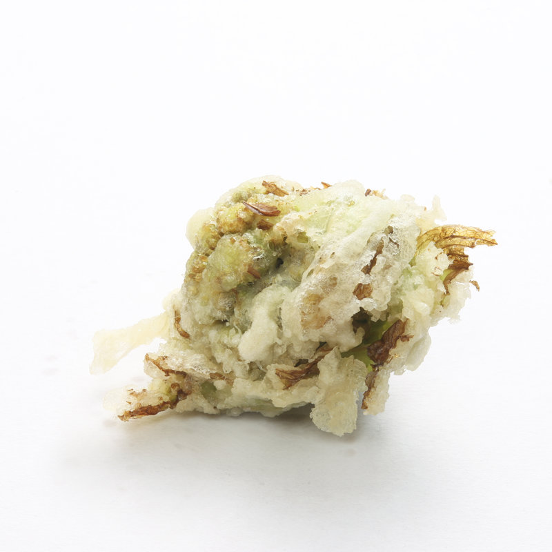 マメのかきあげ(天ぷら 天秀(てんひで)新宿)