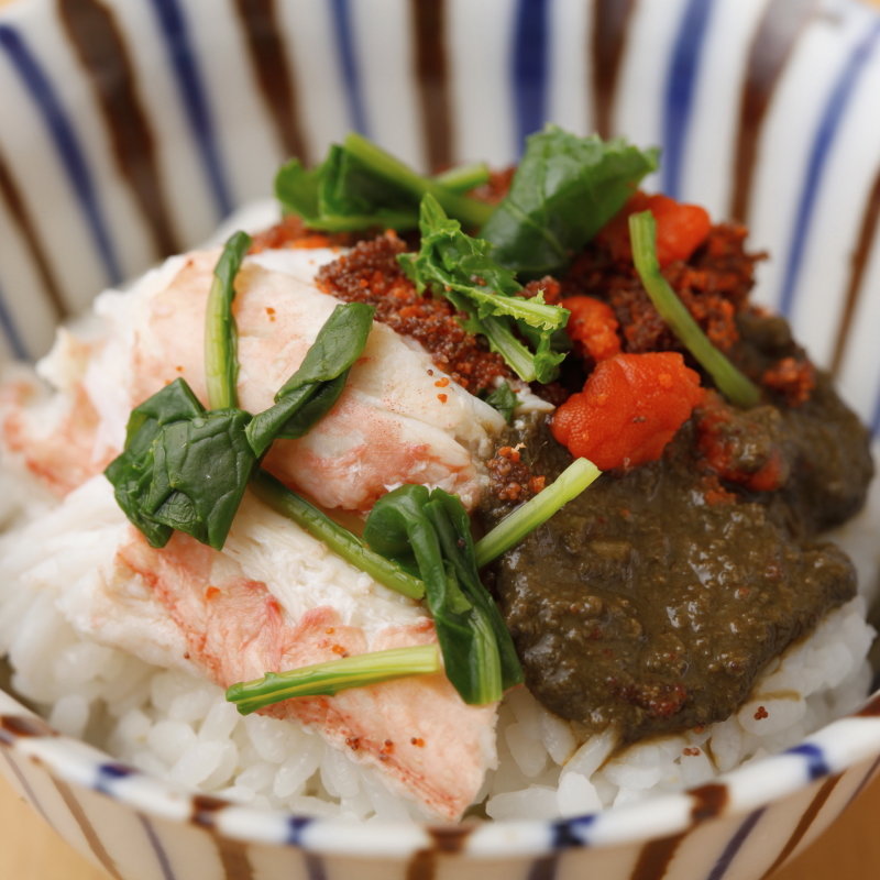 カニと蟹味噌ごはん(哲庵 （てつあん）)