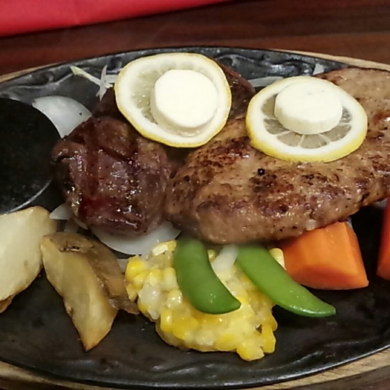 オニオンバーグ180g＆熟成牛ハラミステーキ(GGC前橋店)