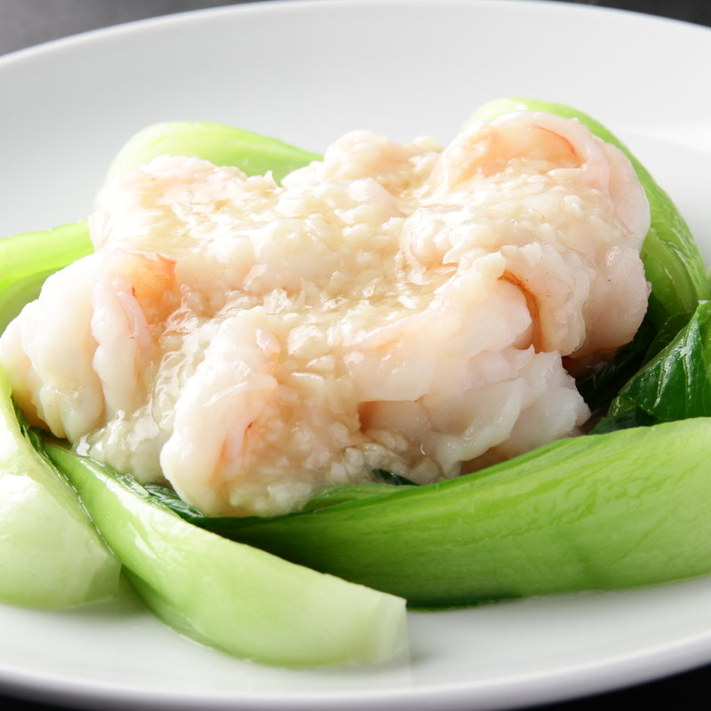 チンゲン菜と海老のにんにく香港ソース(虎坊 )