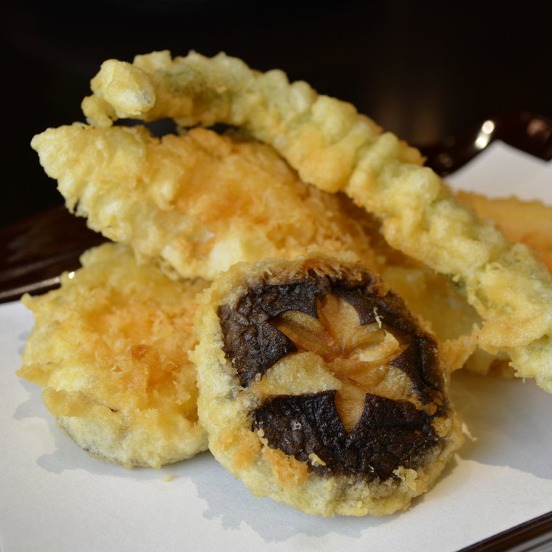 あなごと季節野菜の天ぷら(日本橋 玉ゐ 銀座店)